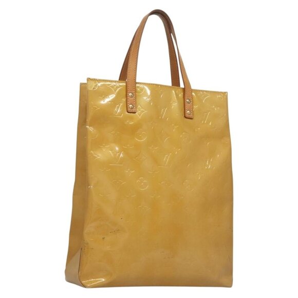 LOUIS VUITTON Monogram Vernis Reade MM Hand Bag Beige - Picture 3 of 16